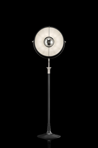 Fortuny Atelier 41 floor lamp black and white leaf