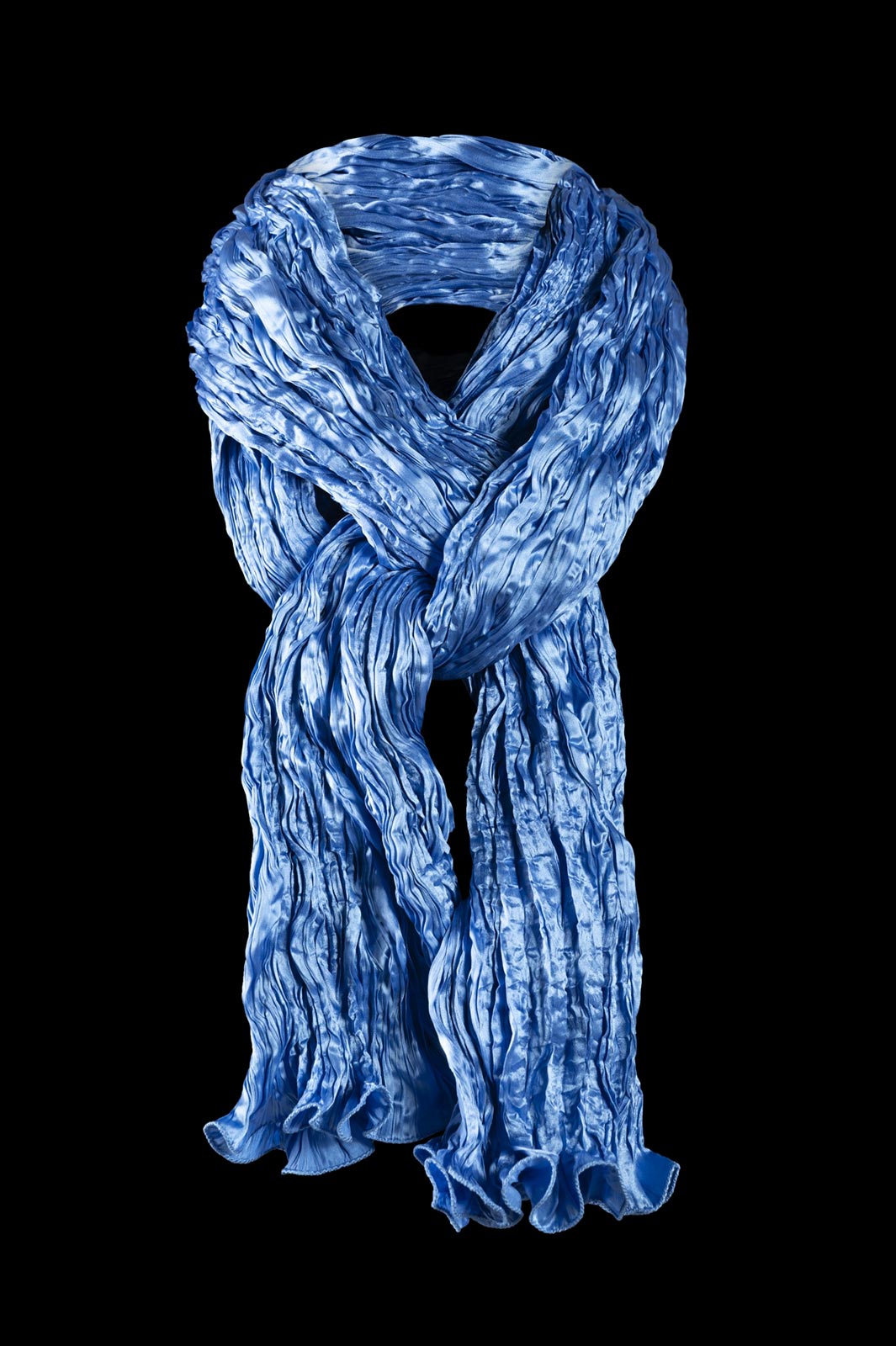 Cobalt blue silk scarf clearance
