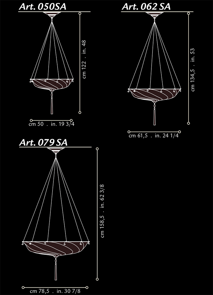 Fortuny Scudo Saraceno silk lamp dimensions