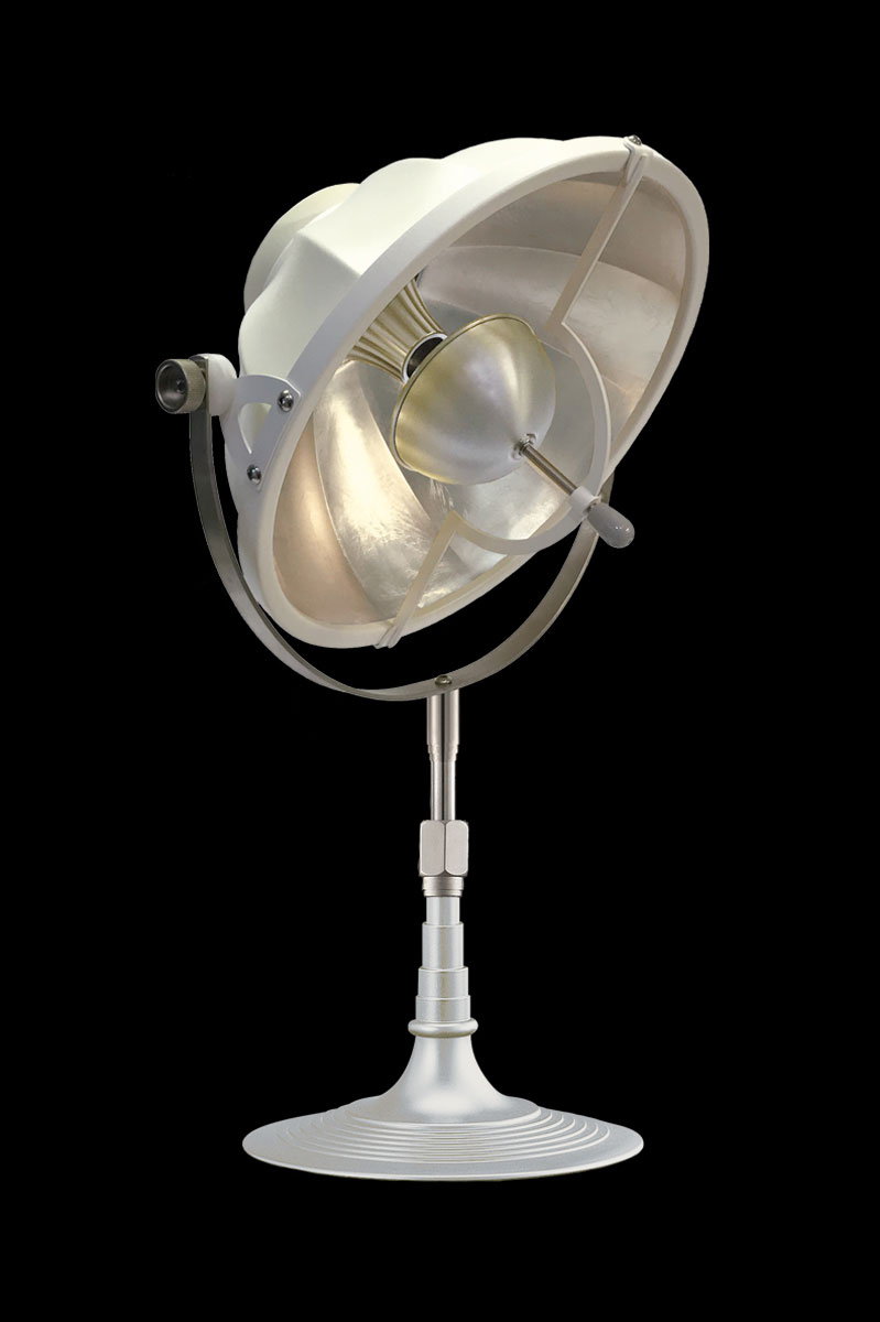 Fortuny Armilla 41 Table Lamp White & silver Leaf