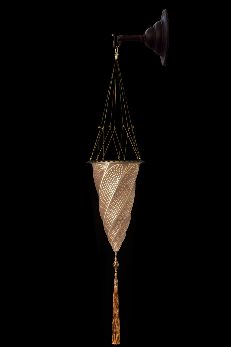 Fortuny Cesendello gold mosaic glass wall lamp