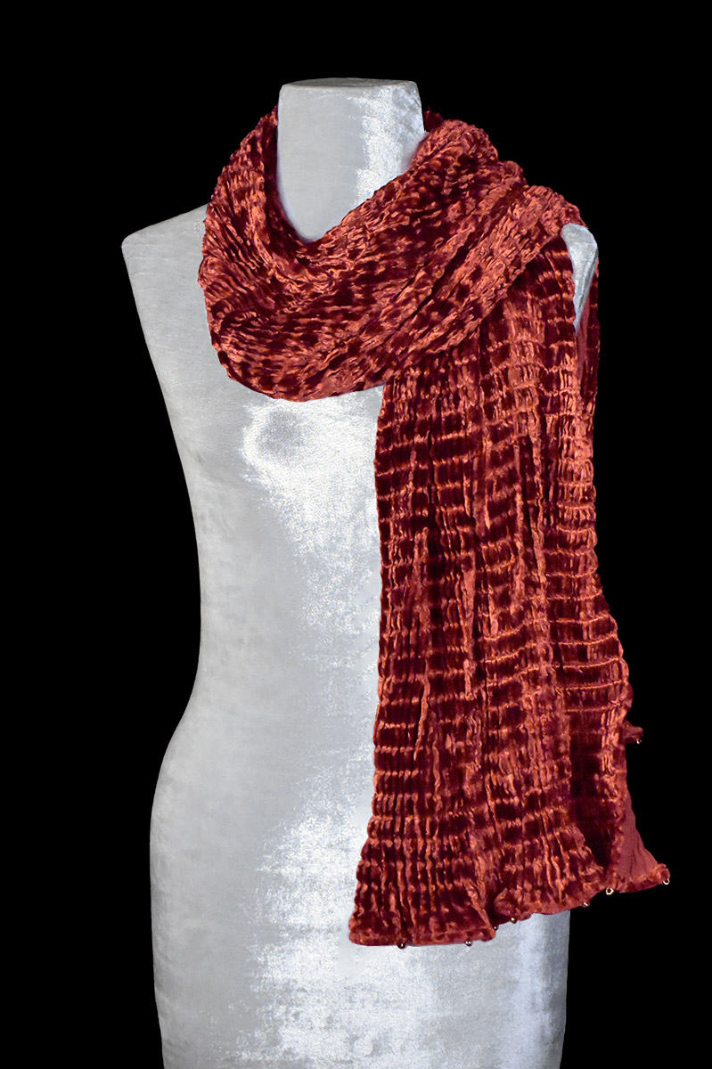 Pleated velvet scarves - Fortuny