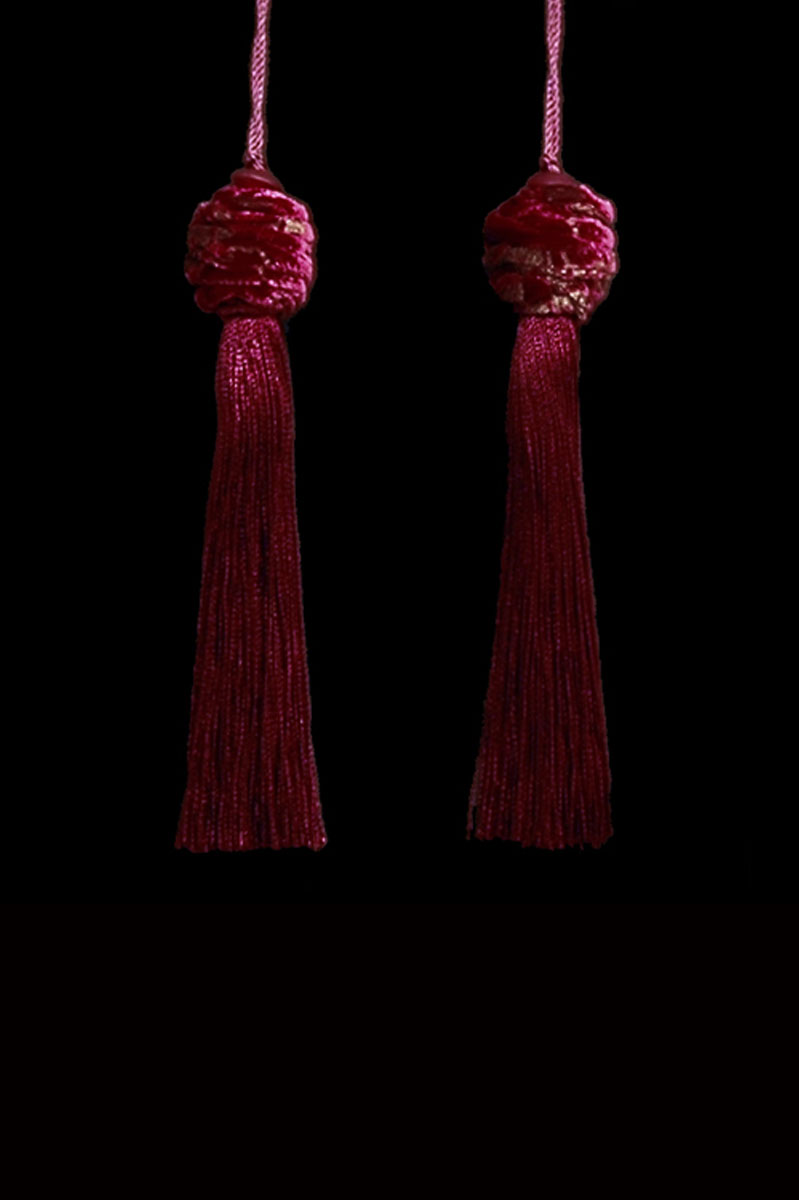 Pair of tassels | Turbante | Bordeaux