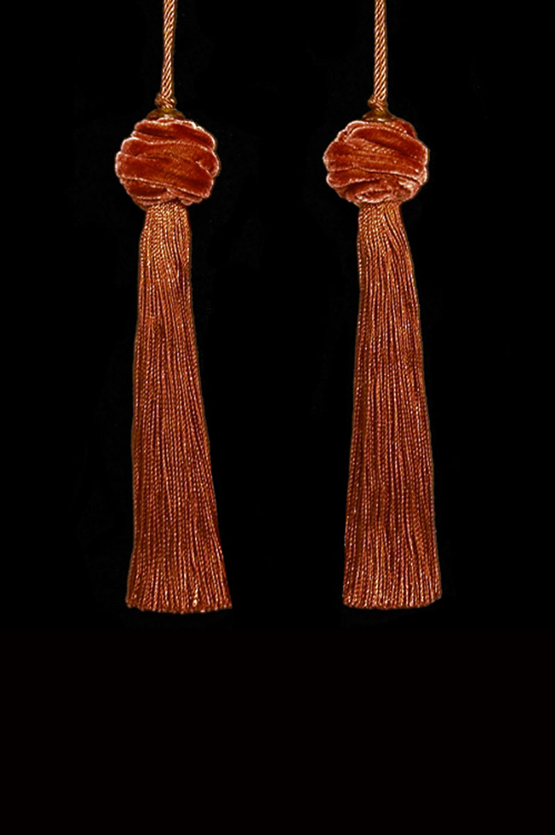Venetia Studium Turbante couple of terracotta key tassels