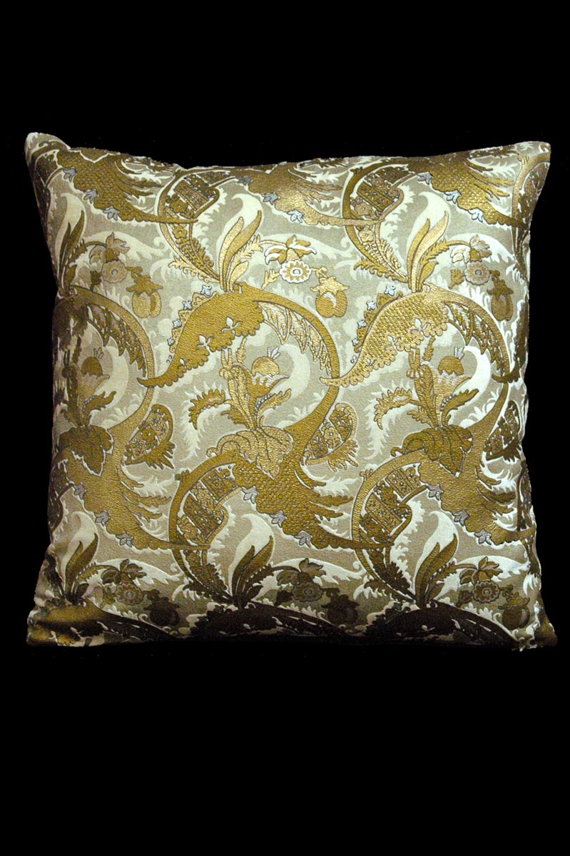 Venetia Studium Bizzarre ivory printed velvet cushion