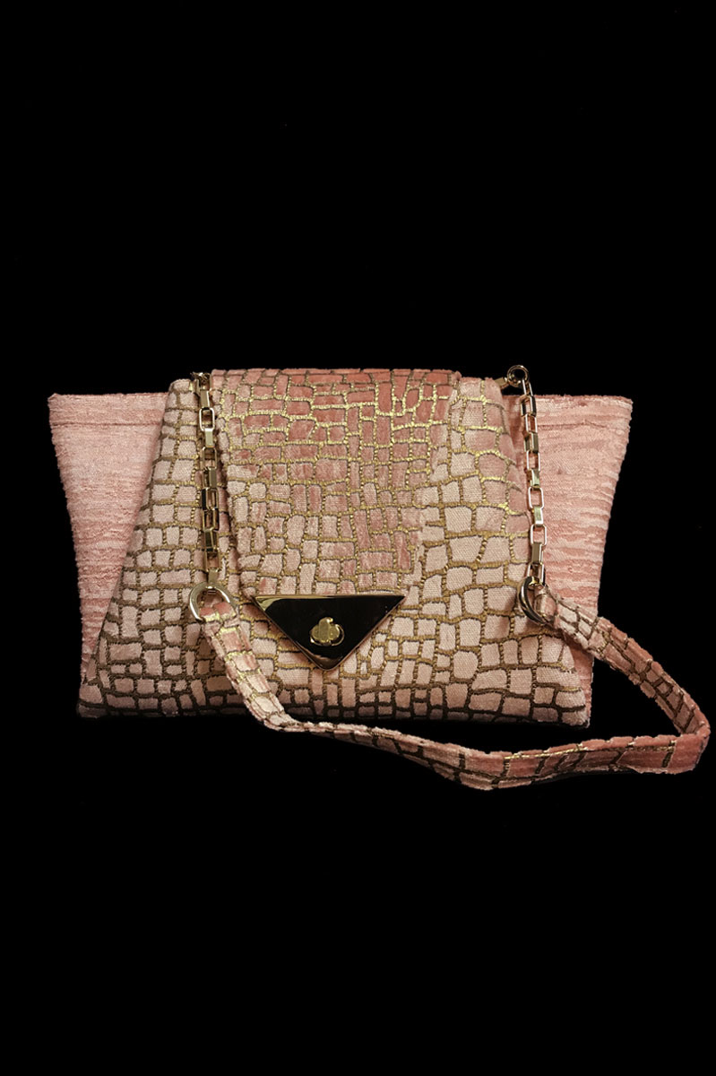 Fortuny Alexandra velvet bag front