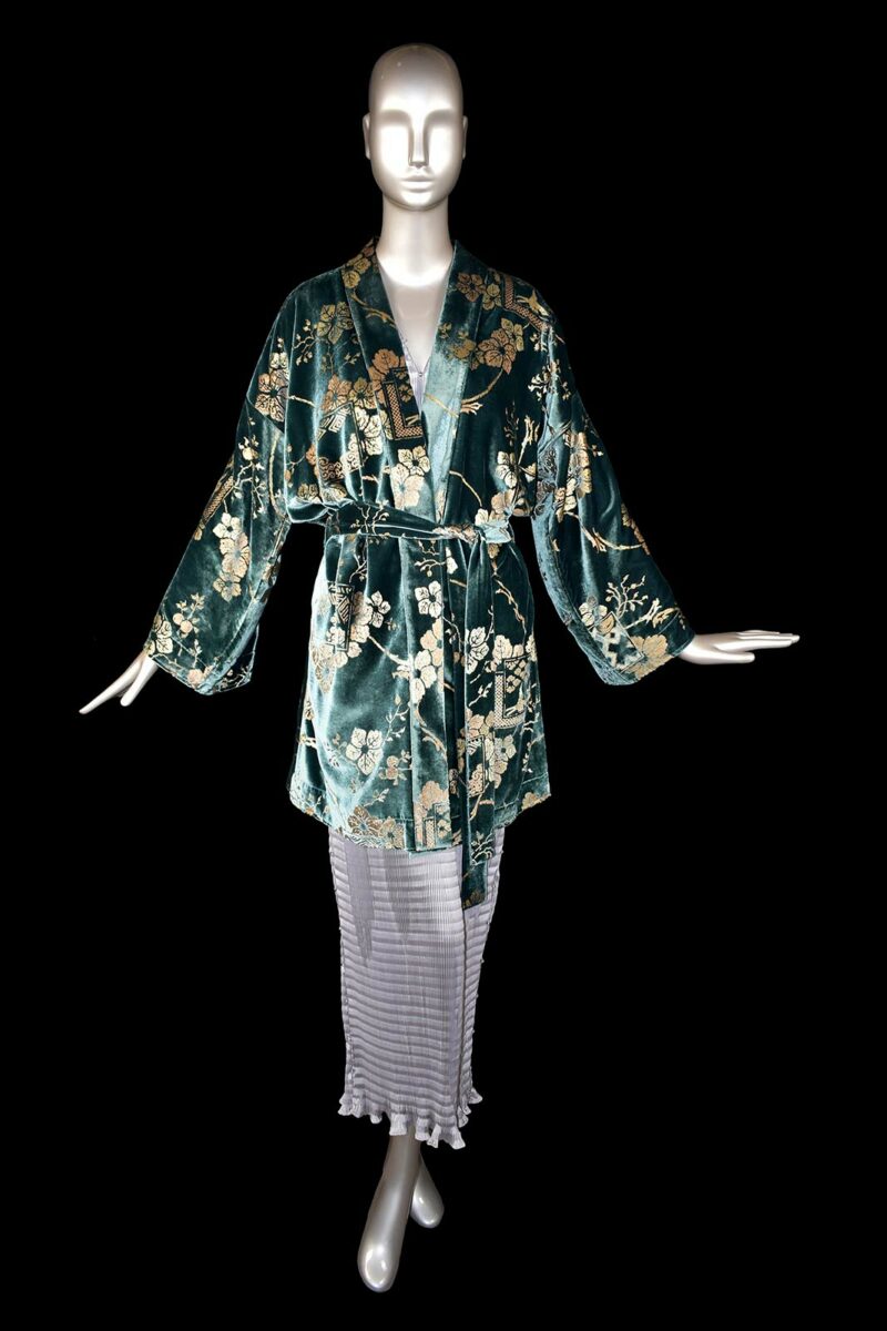 Fortuny printed velvet kimono