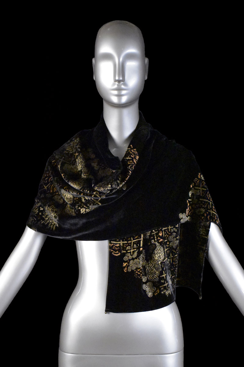 Fortuny printed velvet scarf