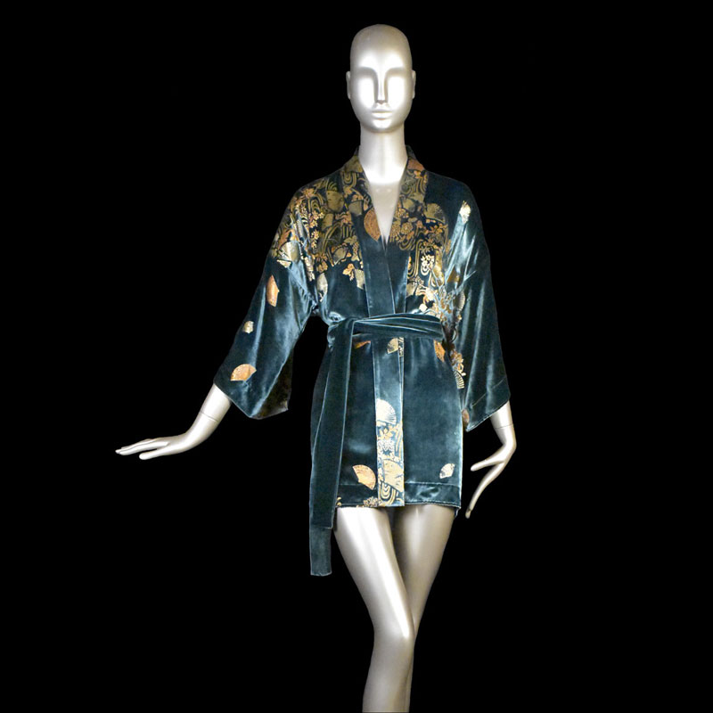 Casanova printed velvet kimonos