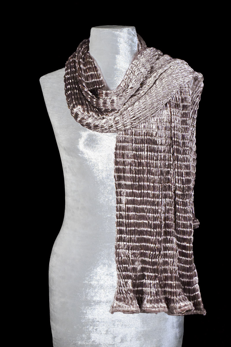 Fortuny pleated velvet scarf