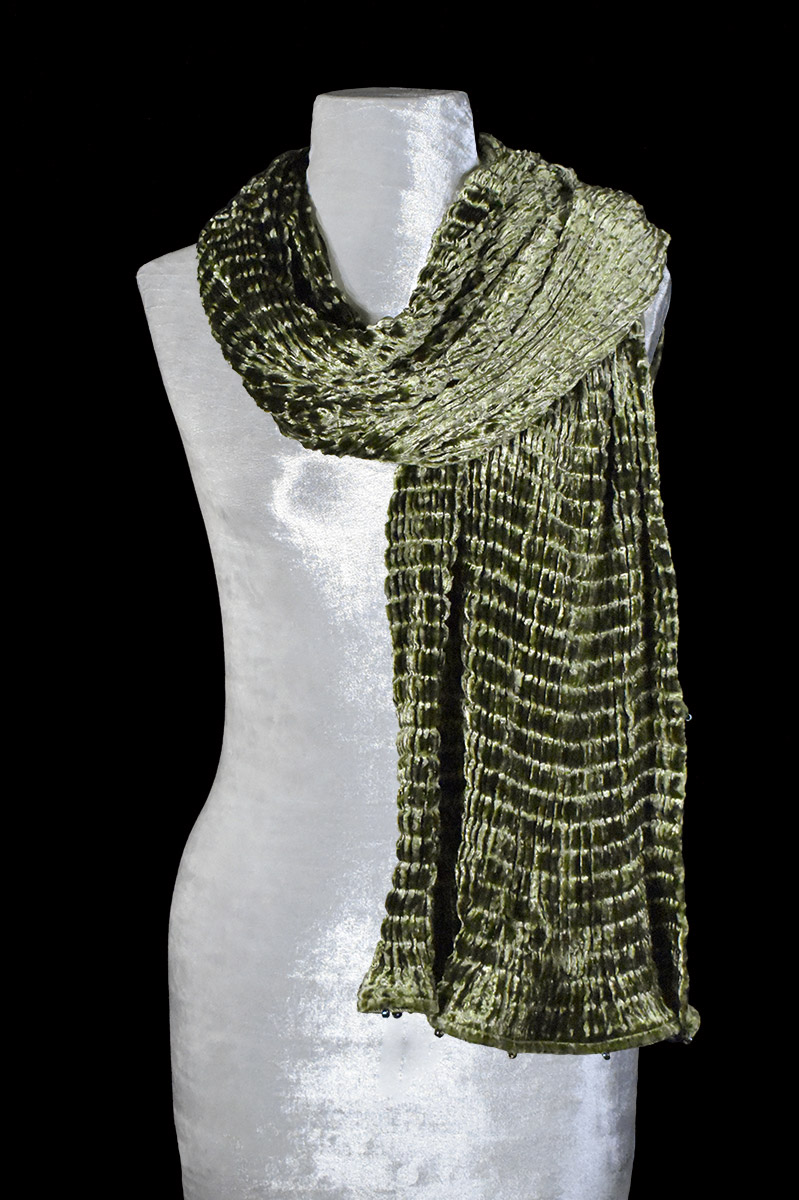 Fortuny pleated velvet scarf