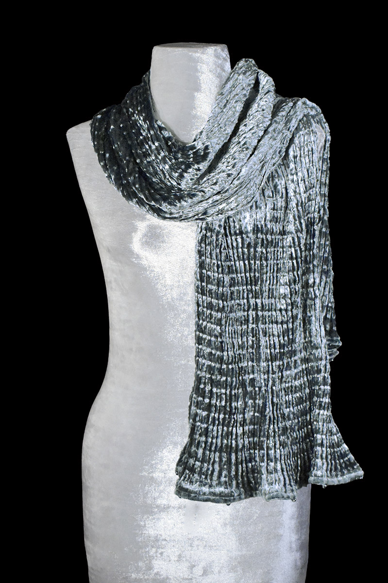 Fortuny pleated velvet scarf