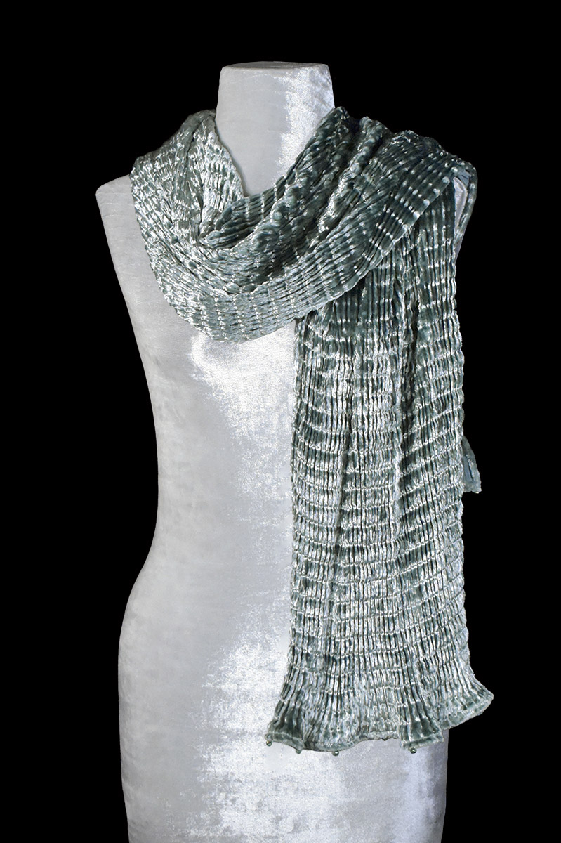 Fortuny pleated velvet scarf