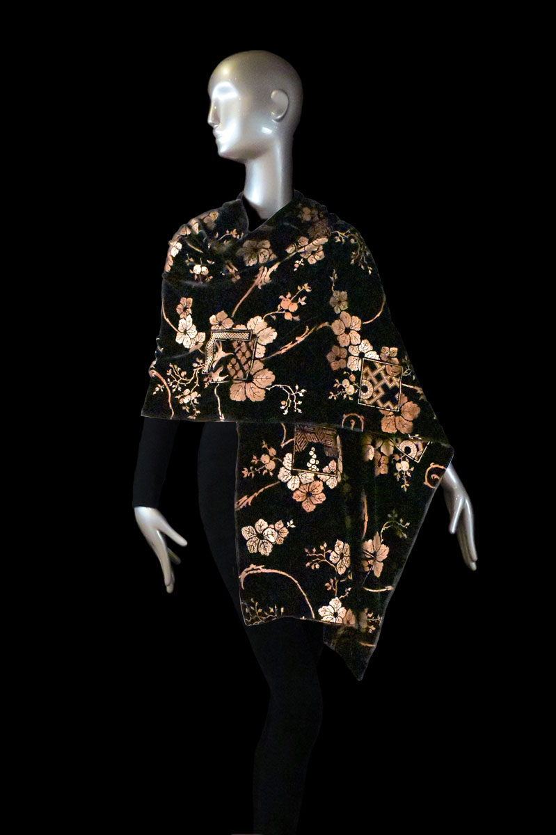 Fortuny printed velvet shawl