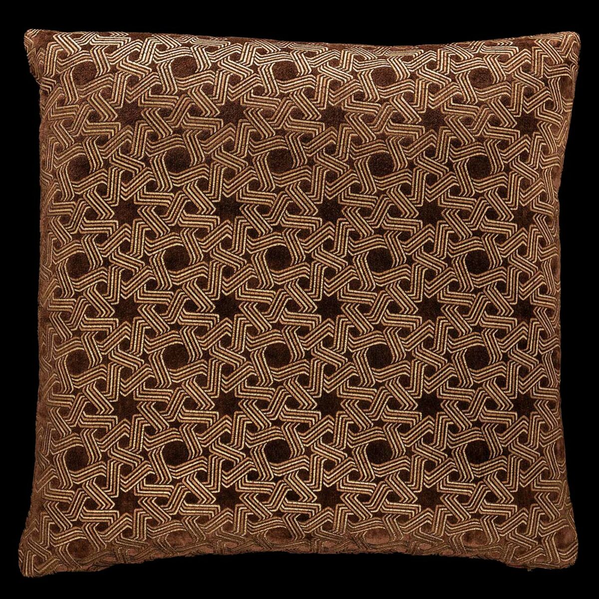 Delphos Velvet Cushion Cocoa Madrid