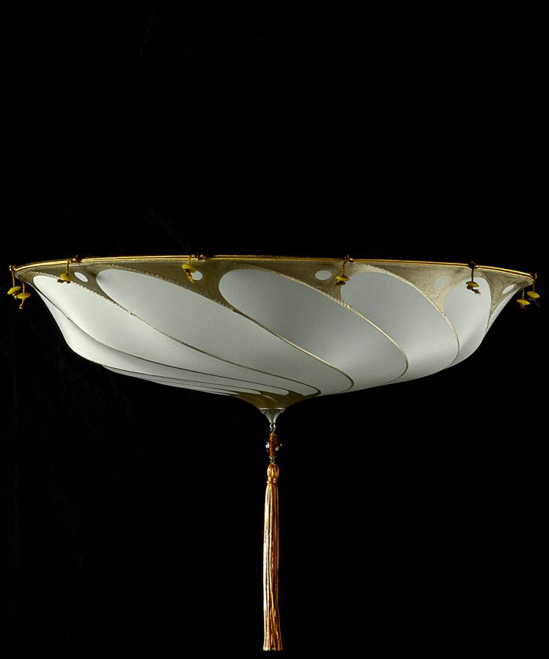 Fortuny Scudo Saraceno sage grey Plain silk lamp