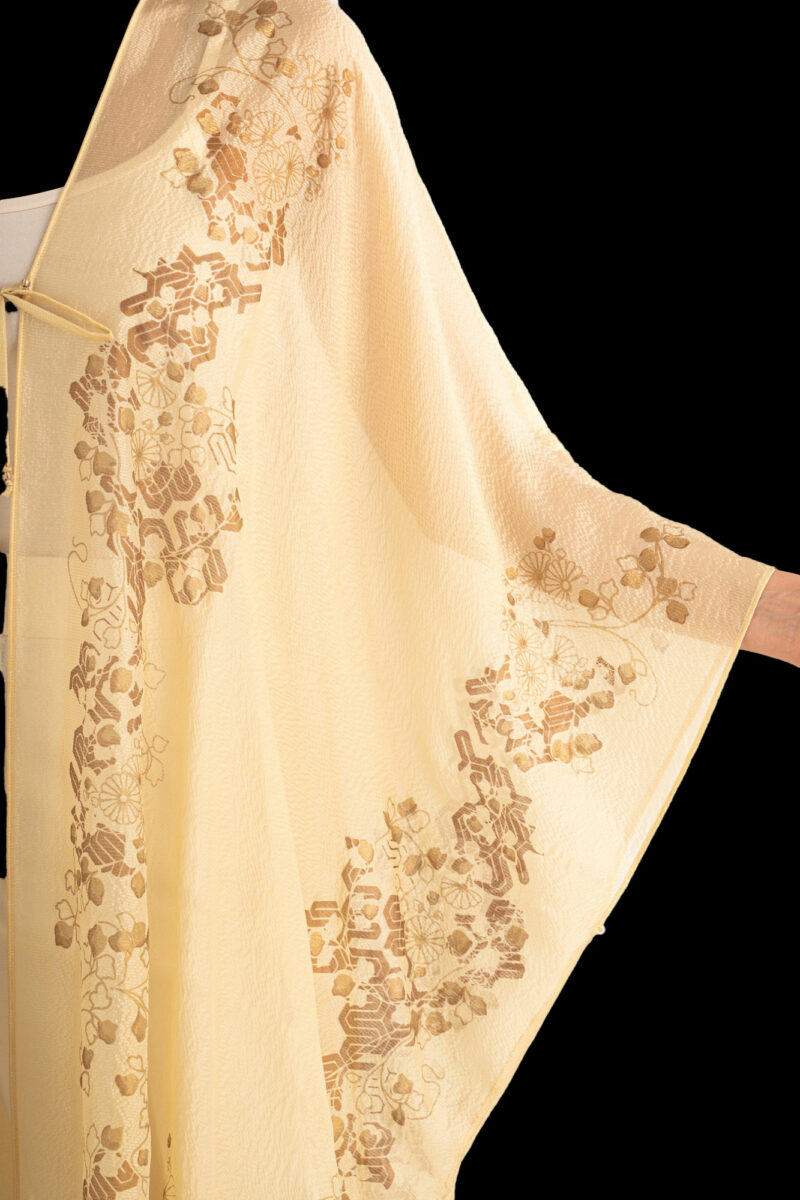 Esther Evening Coat in Crepe Georgette | Ramage Beige