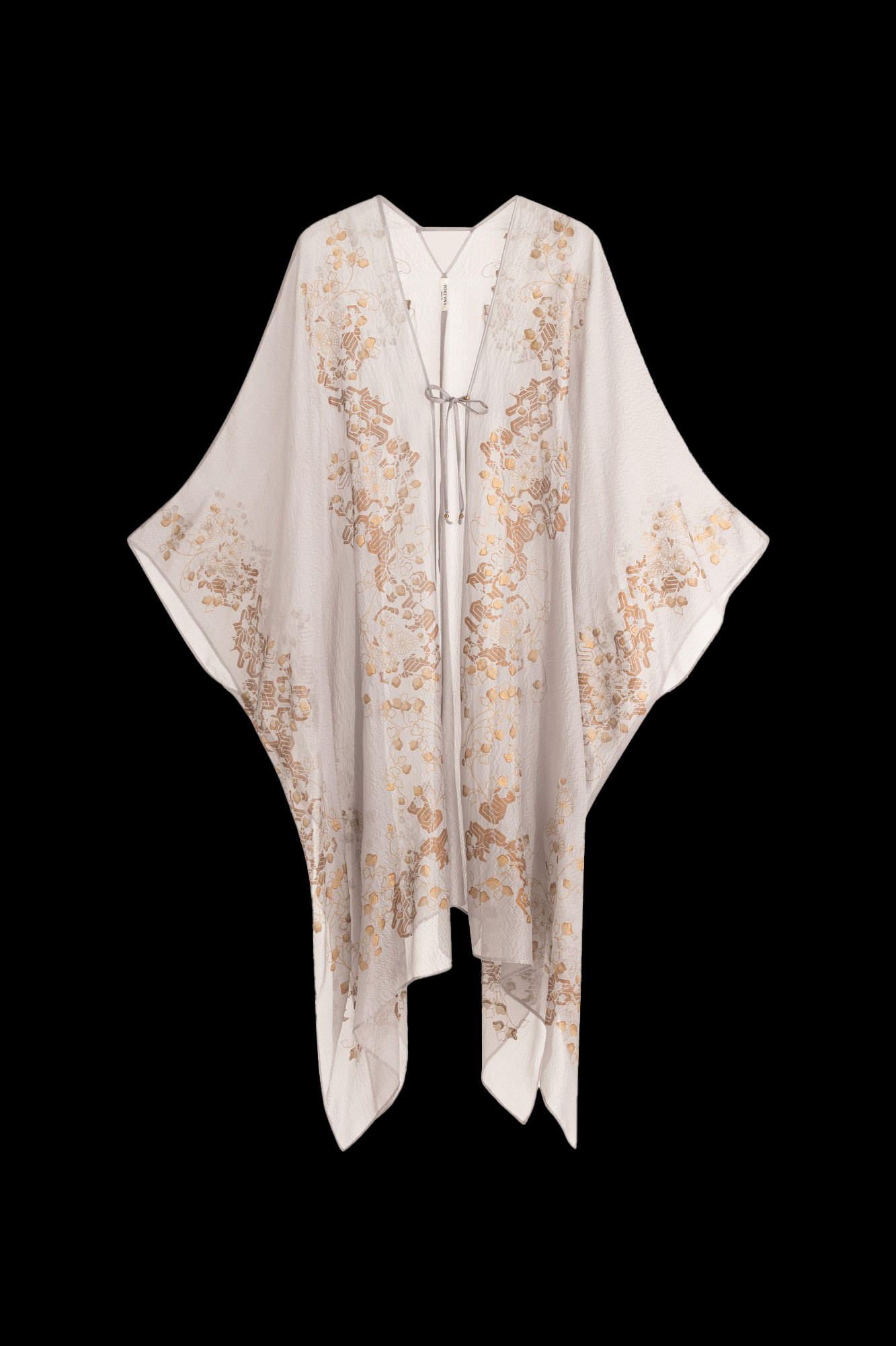 Esther Evening Coat in Crepe Georgette | Ramage Taupe