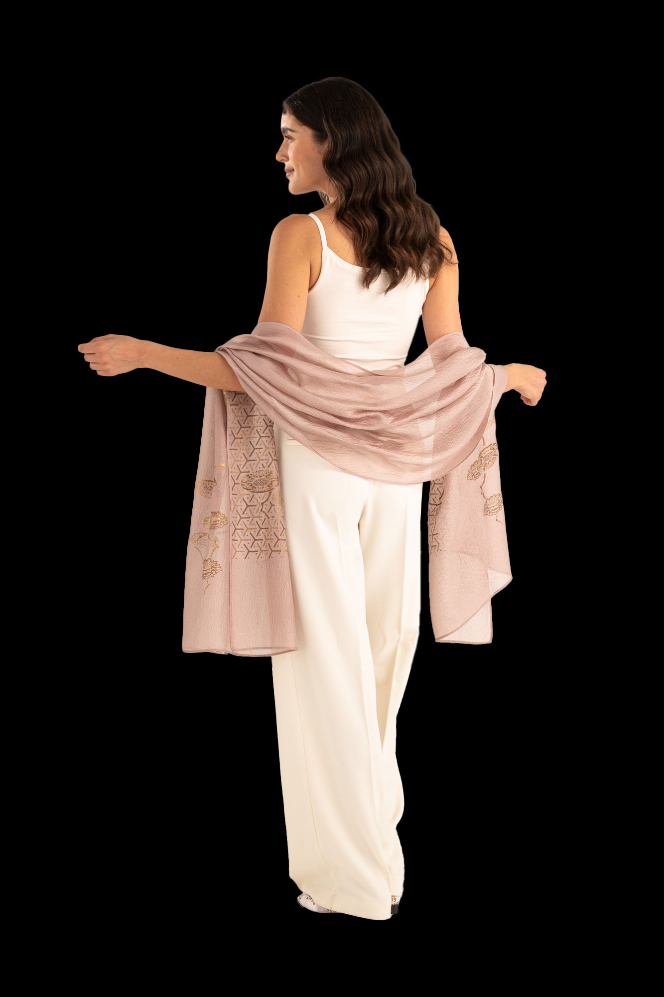 Crepe Georgette Scarf | Japan Mauve